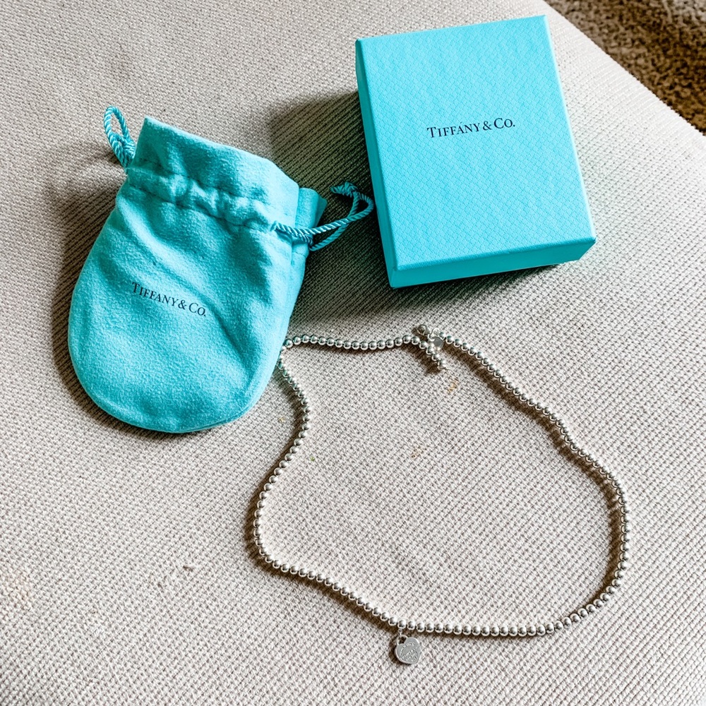 Tiffany sterling silver bead necklace